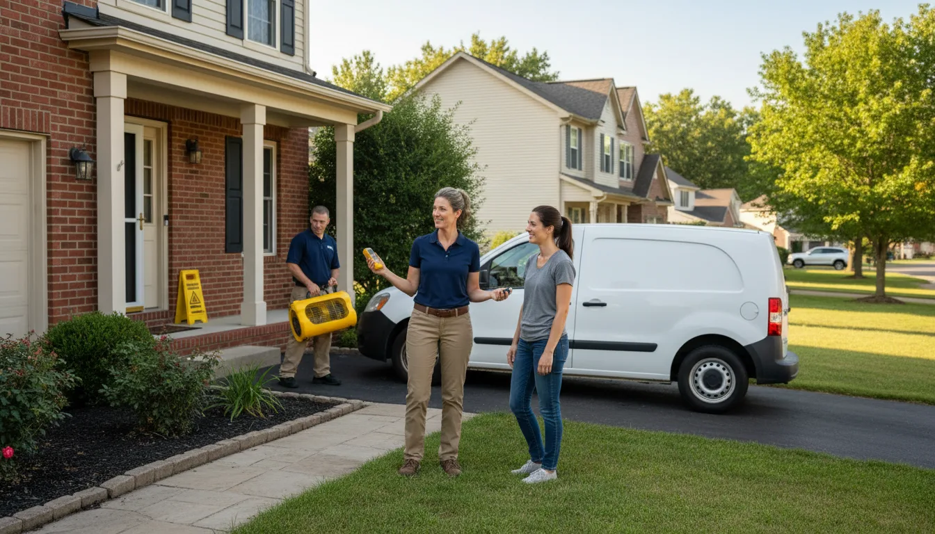 Residential water damage restoration in Mineral Springs, PA
